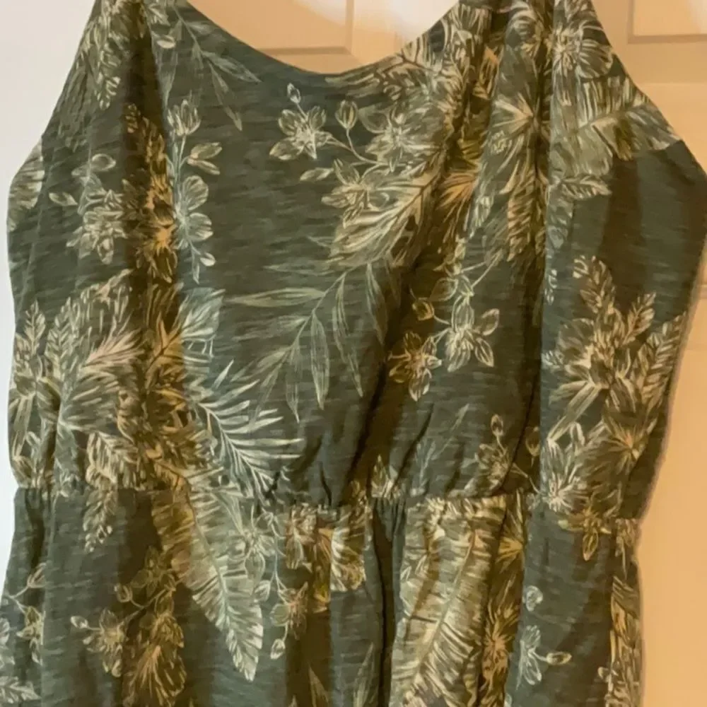 Old Navy Green White Summer Cotton‎ Dress XXL